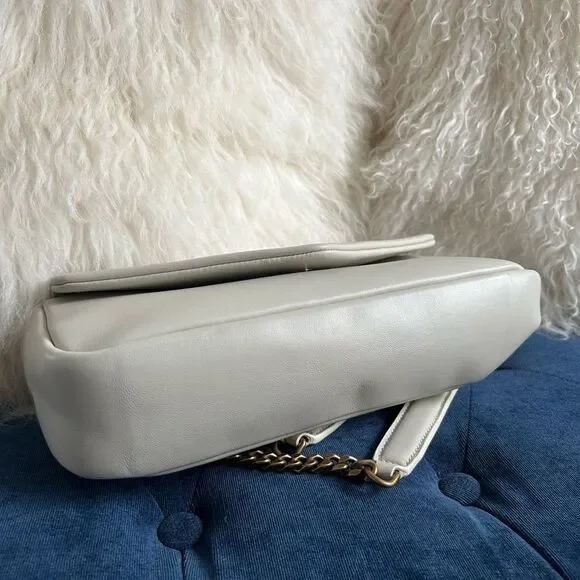Yves Saint Laurent White Leather Chain Bag - Picture 8 of 10